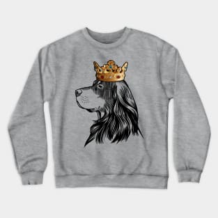 Gordon Setter Dog King Queen Wearing Crown Crewneck Sweatshirt